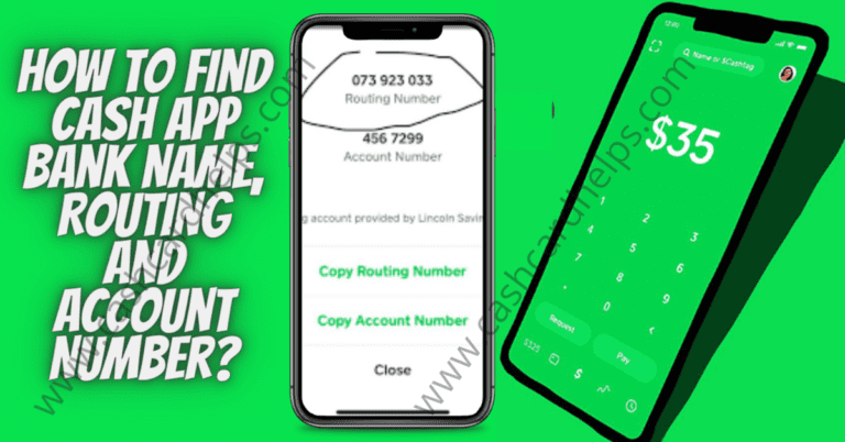 find cash app bank name routing and account number