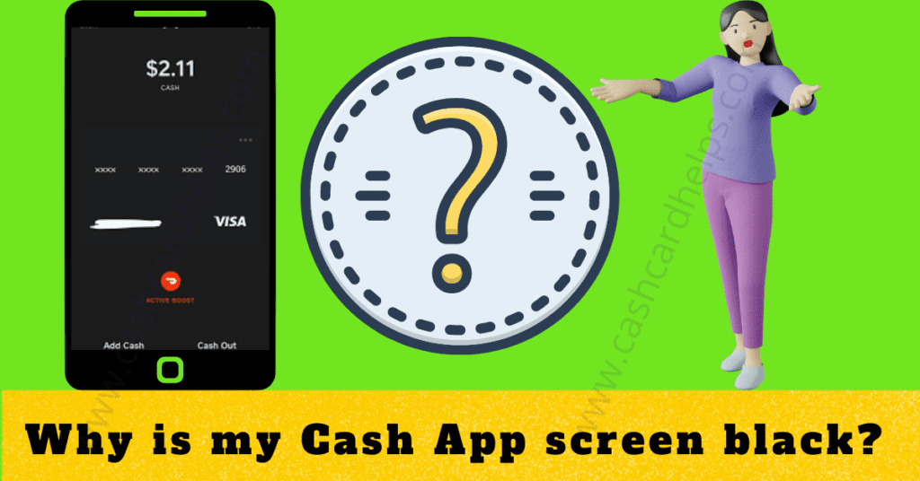 why is my cash app black